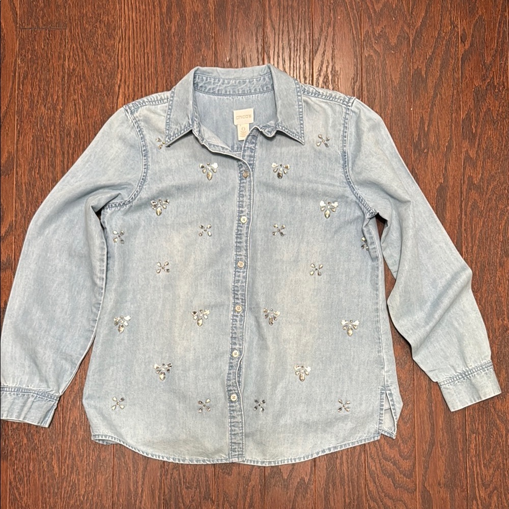 Chico's Chambray Button Down Shirt